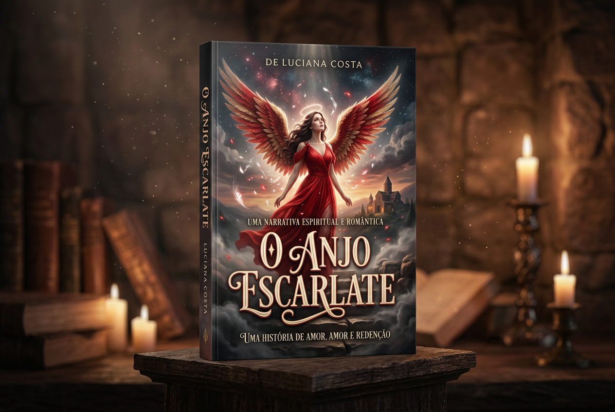 Page: O anjo escarlate. Container class: footer footer-container