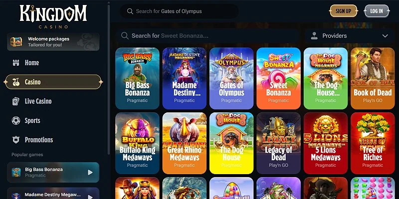 Oferta da Kingdom Casino
